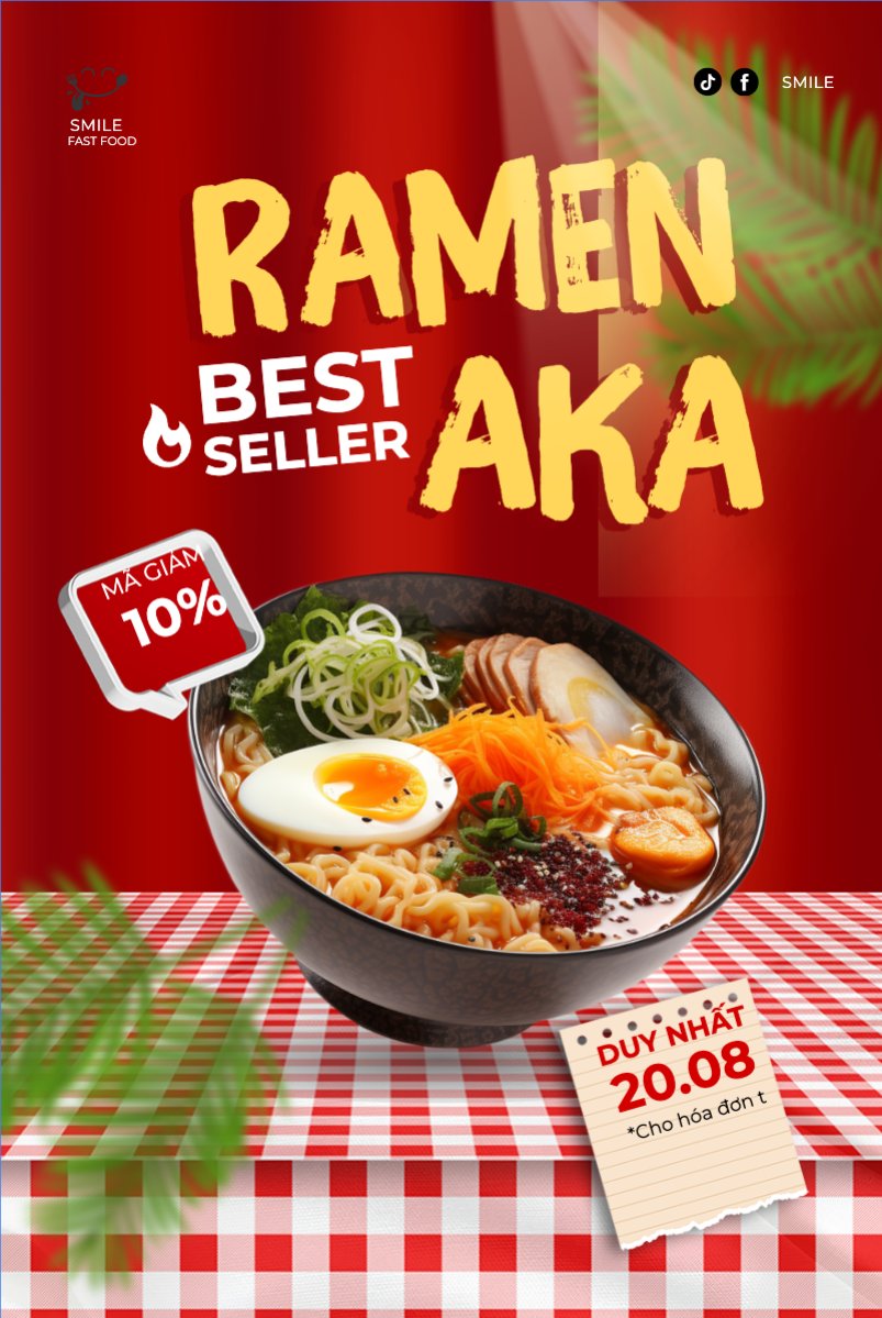 Mẫu Bài post MXH dọc Mì, noodle, ramen, đồ ăn, food, thực phẩm, ẩm thực, món ăn, F&B, nhà hàng, thức ăn, dễ thương, hiện đại — LayerPic