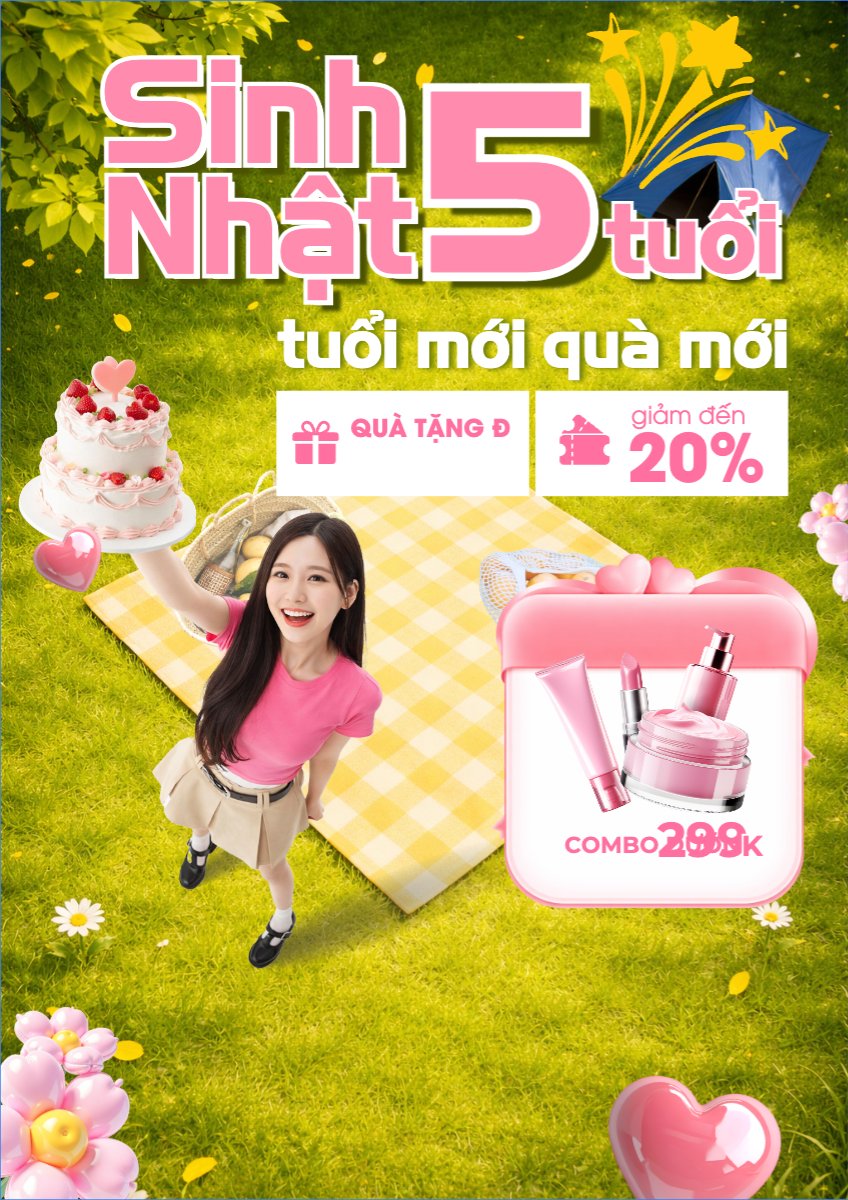Mẫu Poster chuẩn Giảm giá sinh nhật — LayerPic