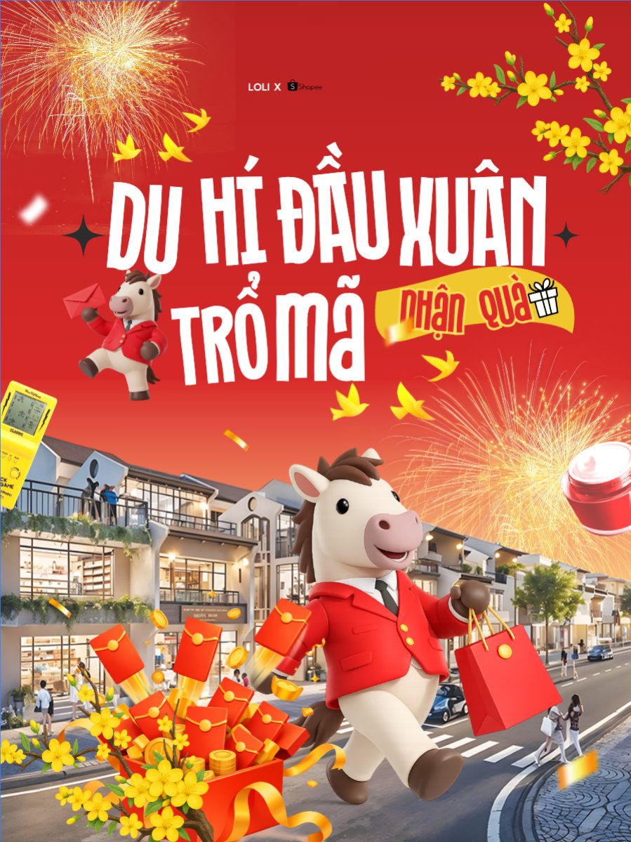 Mẫu Banner dọc Du hí đầu xuân nhận quà trổ mã — LayerPic