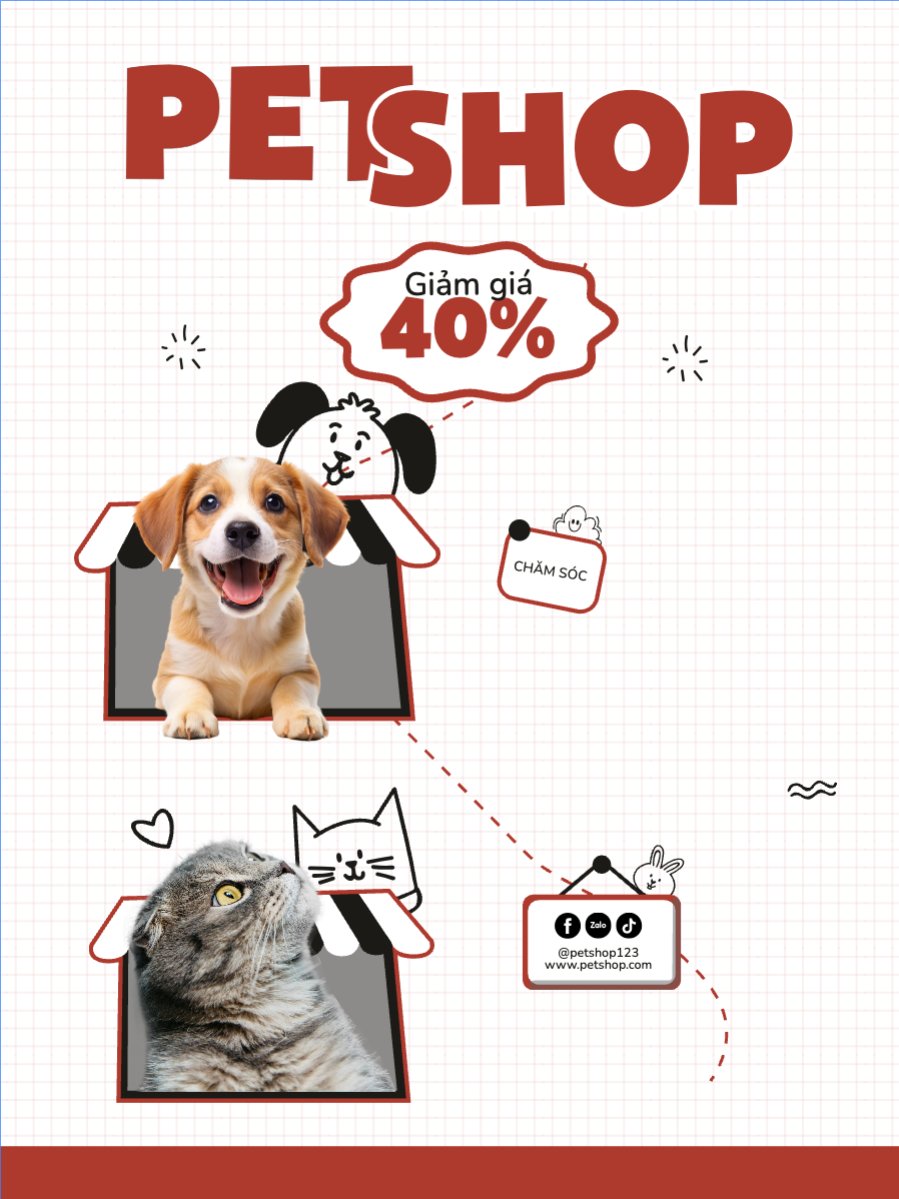 Mẫu Banner dọc Giảm giá, sale, pet, thú cưng, thú nuôi, động vật, animal — LayerPic