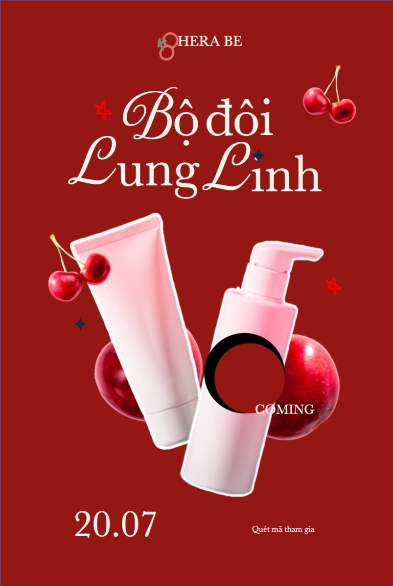 Mẫu Bài post MXH dọc Mỹ phẩm, trang điểm, make up, spa, beauty, làm đẹp, thẩm mỹ, comestic, hiện đại, morden — LayerPic