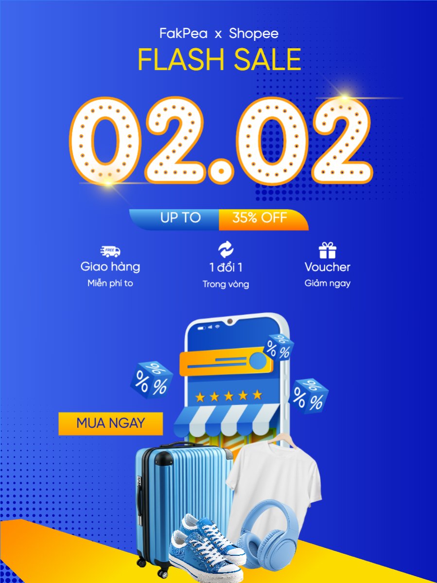 Mẫu Banner dọc Giày, vali, áo, tai nghe, shoes, thời trang, fashion, công nghệ, giải trí — LayerPic
