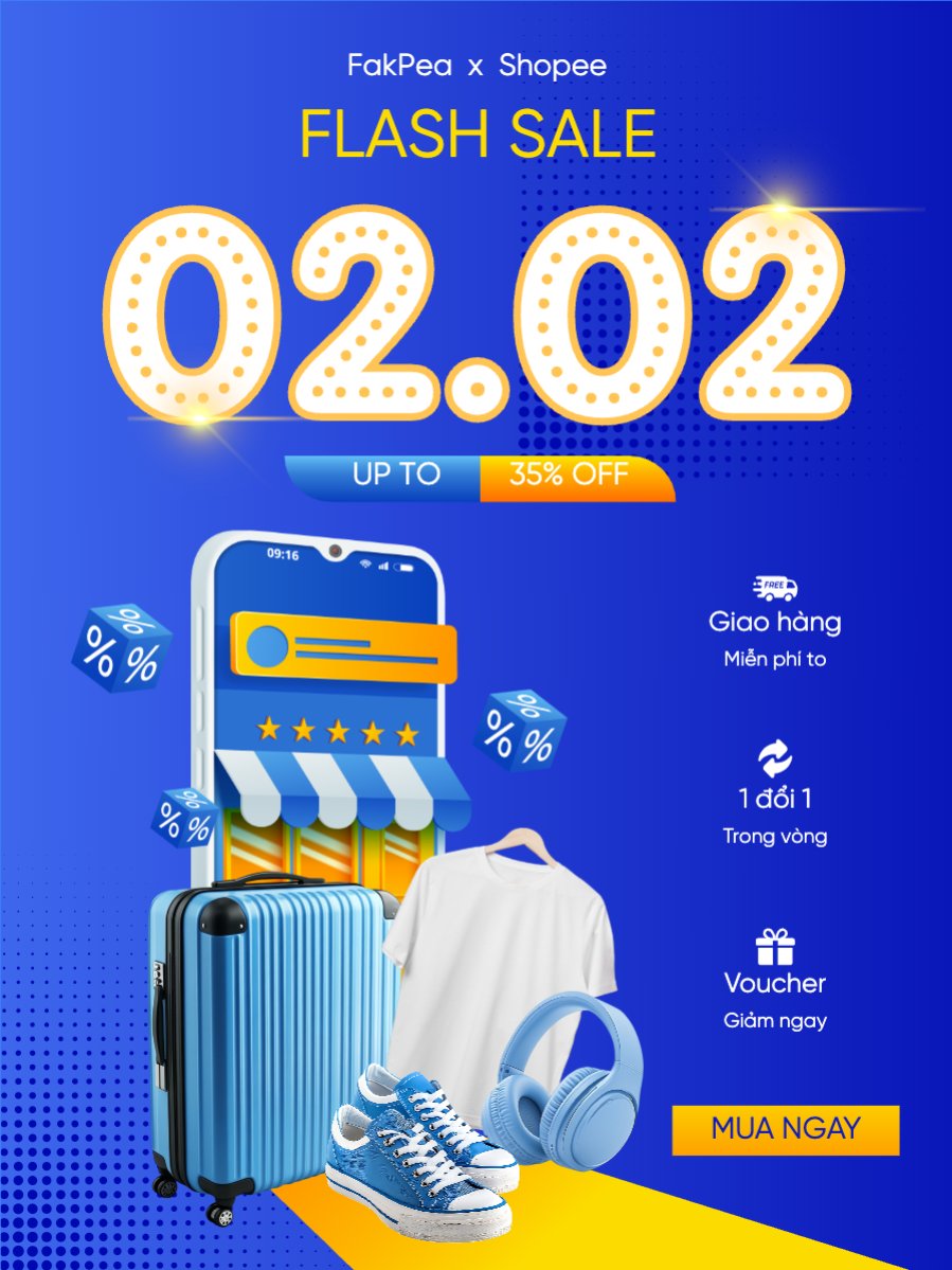 Mẫu Banner dọc Giày, vali, áo, tai nghe, shoes, thời trang, fashion, công nghệ, giải trí — LayerPic