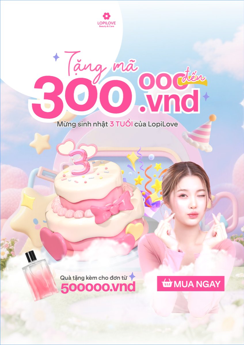 Tặng mã đến 300000vnd mừng sinh nhật