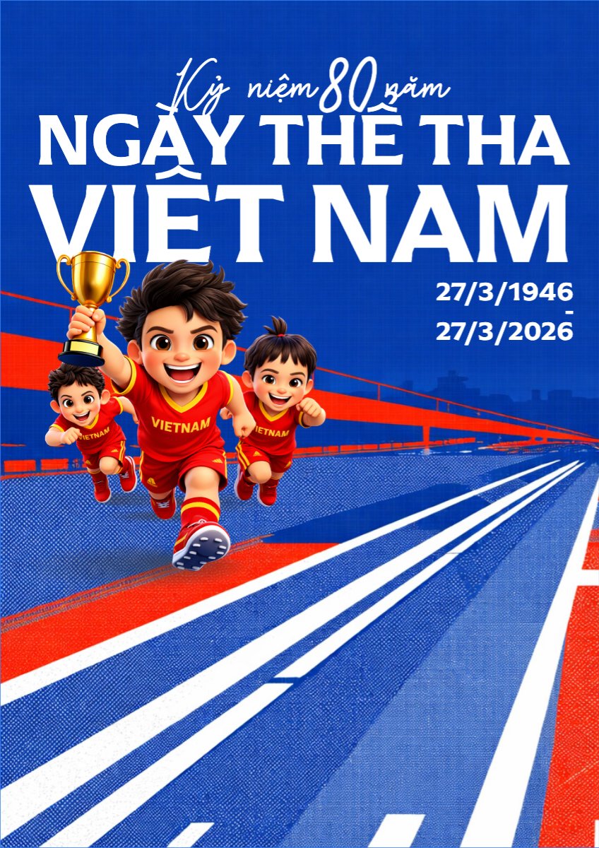 Mẫu Poster chuẩn Ngày thể thao Việt Nam 27/3 — LayerPic