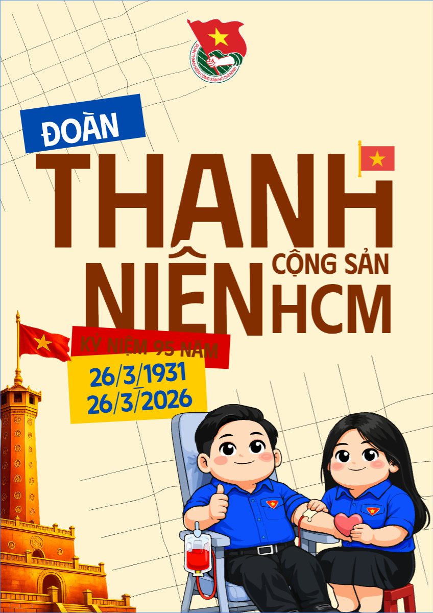 Mẫu Poster chuẩn Ngày thành lập Đoàn TNCS Hồ Chí Minh 26/3 — LayerPic
