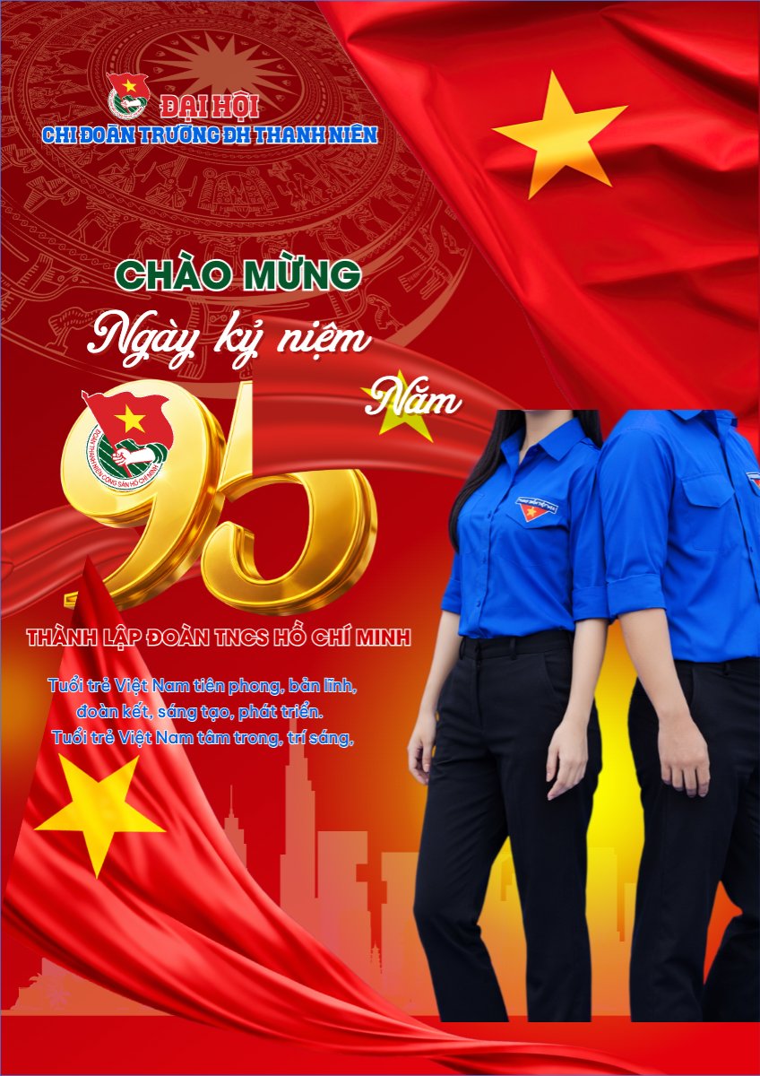 Mẫu Poster chuẩn Ngày thành lập Đoàn TNCS Hồ Chí Minh 26/3 — LayerPic