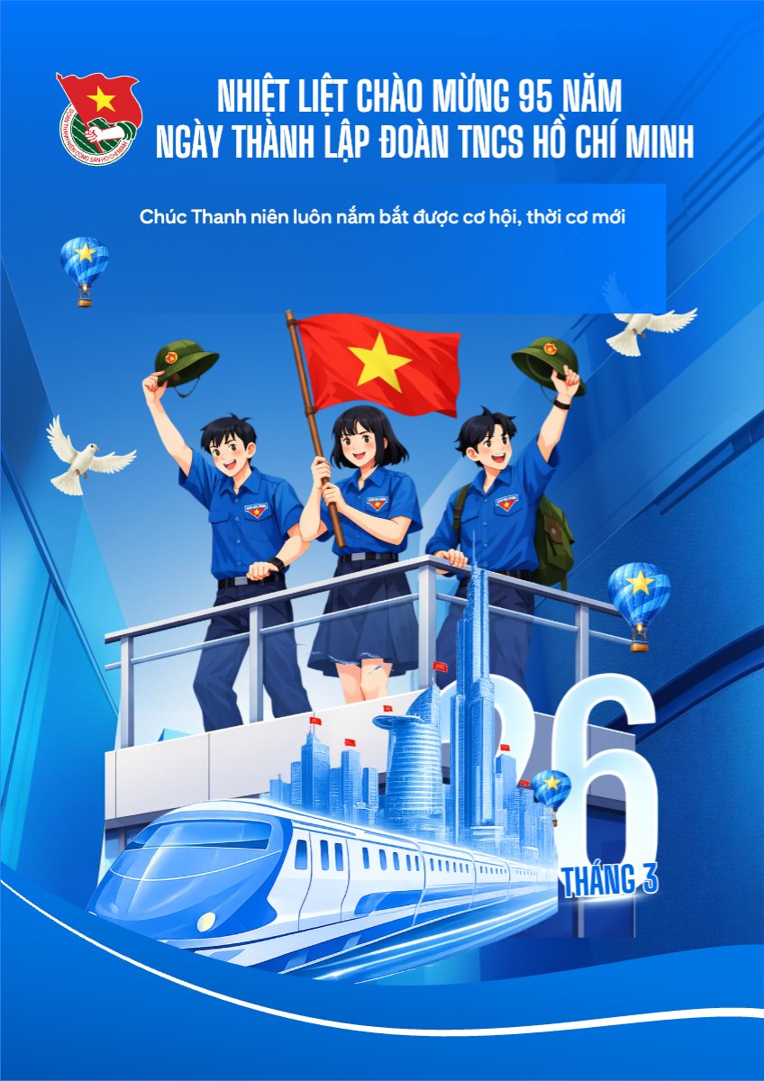 Mẫu Poster chuẩn Nhiệt liệt chào mừng ngày thành lập Đoàn TNCS Hồ Chí Minh — LayerPic