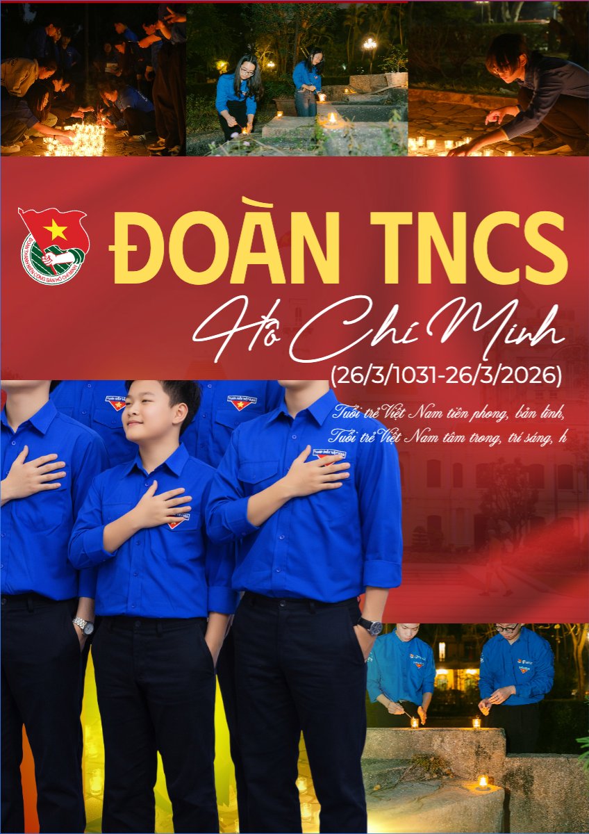 Mẫu Poster chuẩn Ngày thành lập Đoàn TNCS Hồ Chí Minh 26/3 — LayerPic