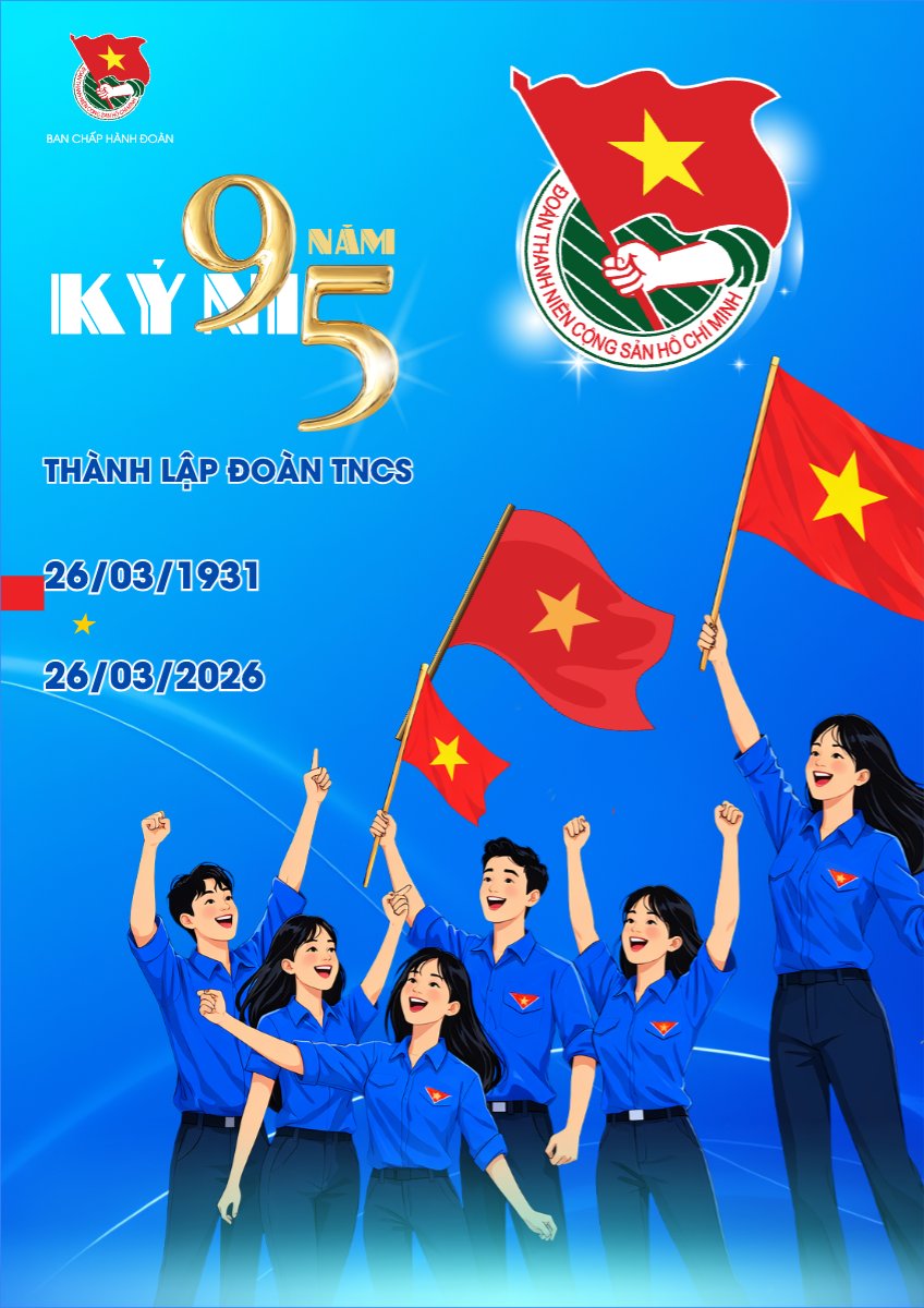 Mẫu Poster chuẩn Ngày thành lập Đoàn TNCS Hồ Chí Minh 26/3 — LayerPic