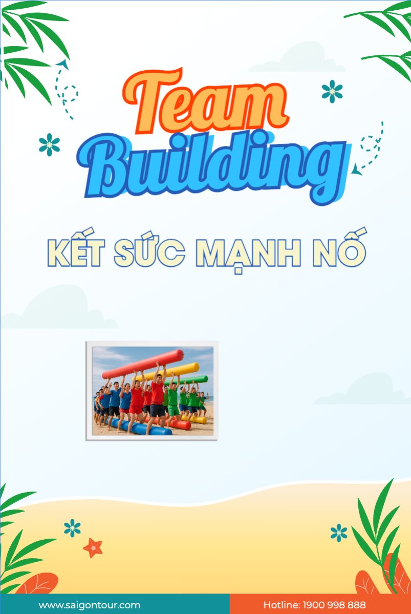 Mẫu Bài post MXH dọc Team building, company trip, thông báo, du lịch, travel, tourism, trải nghiệm, khám phá — LayerPic