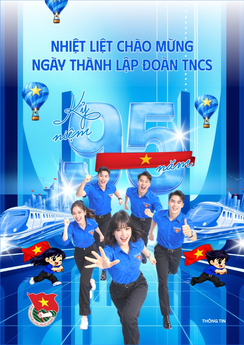 Mẫu Poster chuẩn Chào mừng kỷ niệm ngày thành lập Đoàn TNCS Hồ Chí Minh 26/3 — LayerPic