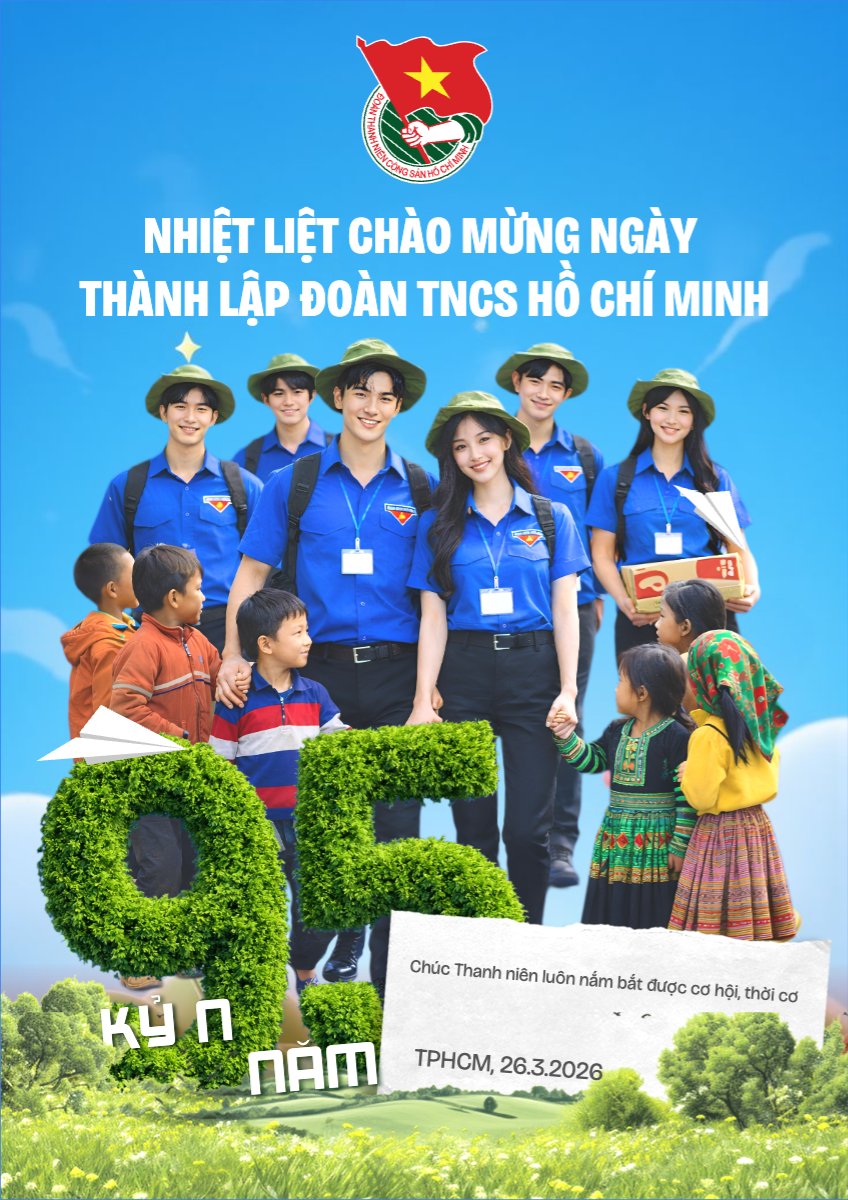 Mẫu Poster chuẩn Chào mừng kỷ niệm ngày thành lập Đoàn TNCS Hồ Chí Minh 26/3 — LayerPic