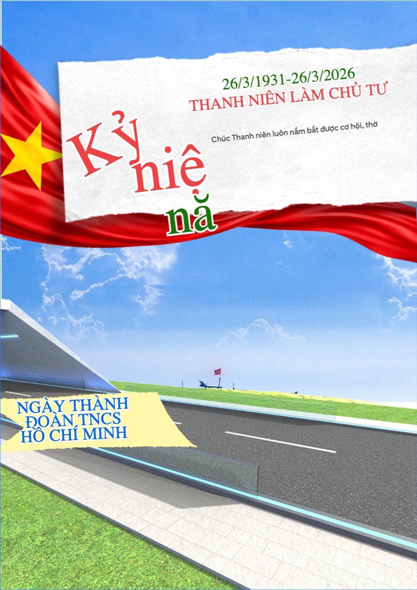 Mẫu Poster chuẩn Chào mừng kỷ niệm ngày thành lập Đoàn TNCS Hồ Chí Minh 26/3 — LayerPic