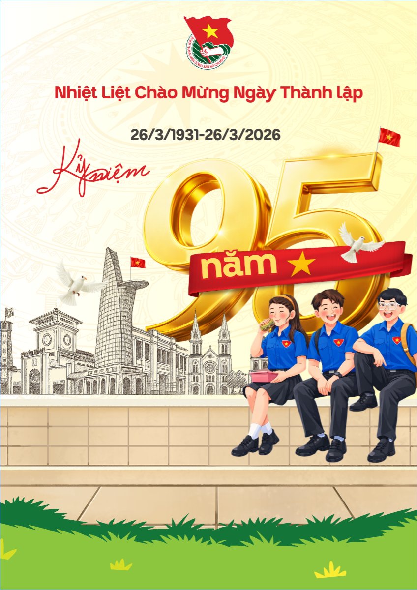 Mẫu Poster chuẩn Chào mừng kỷ niệm ngày thành lập Đoàn TNCS Hồ Chí Minh 26/3 — LayerPic