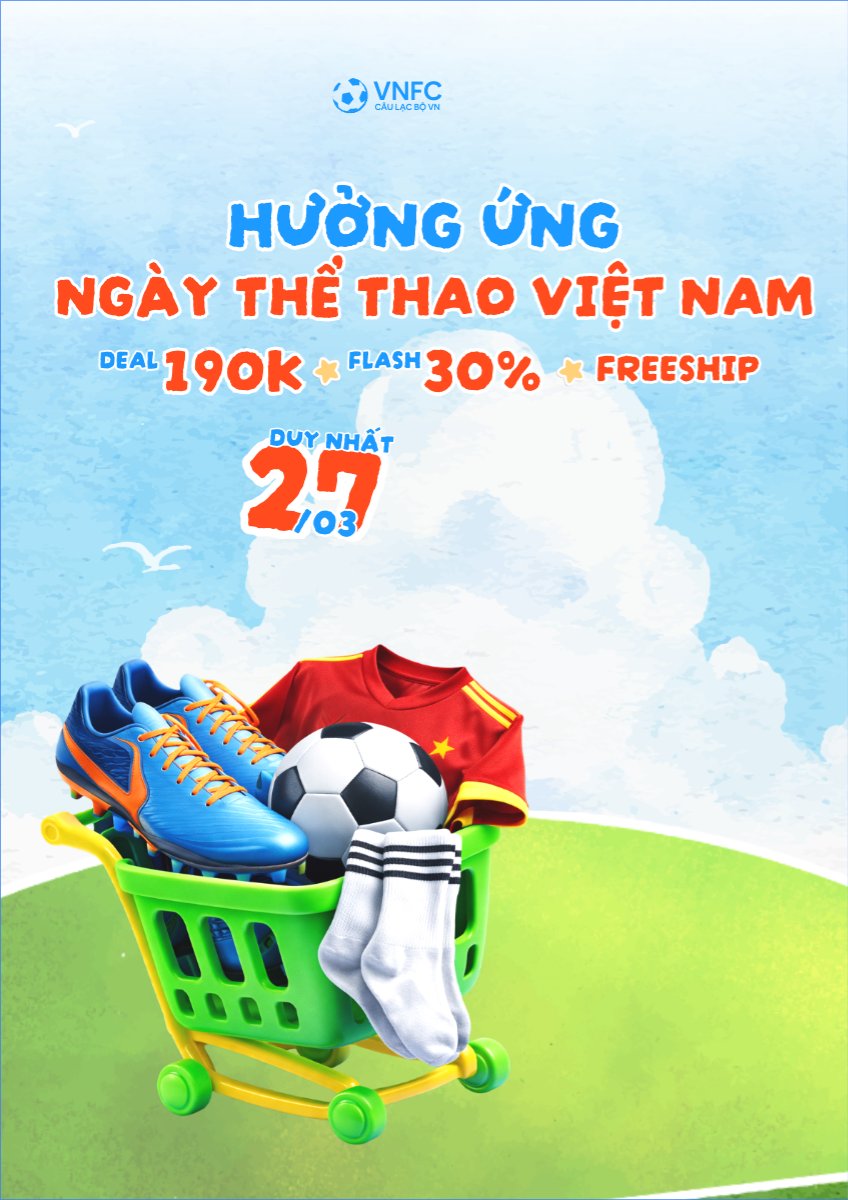 Mẫu Poster chuẩn Chào mừng ngày thể thao Việt Nam 27/3 — LayerPic