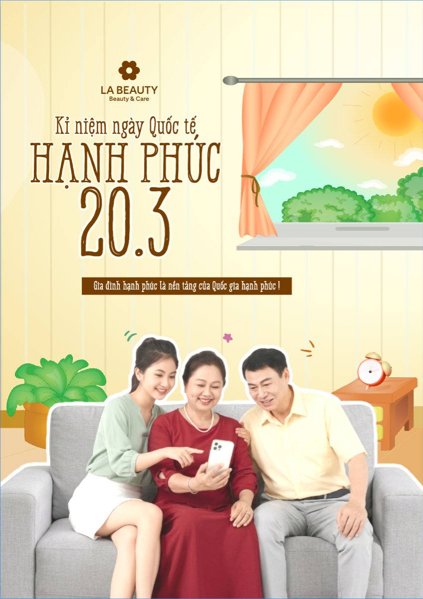 Mẫu Poster chuẩn Hưởng ứng ngày Quốc tế Hạnh Phúc 20/3 — LayerPic