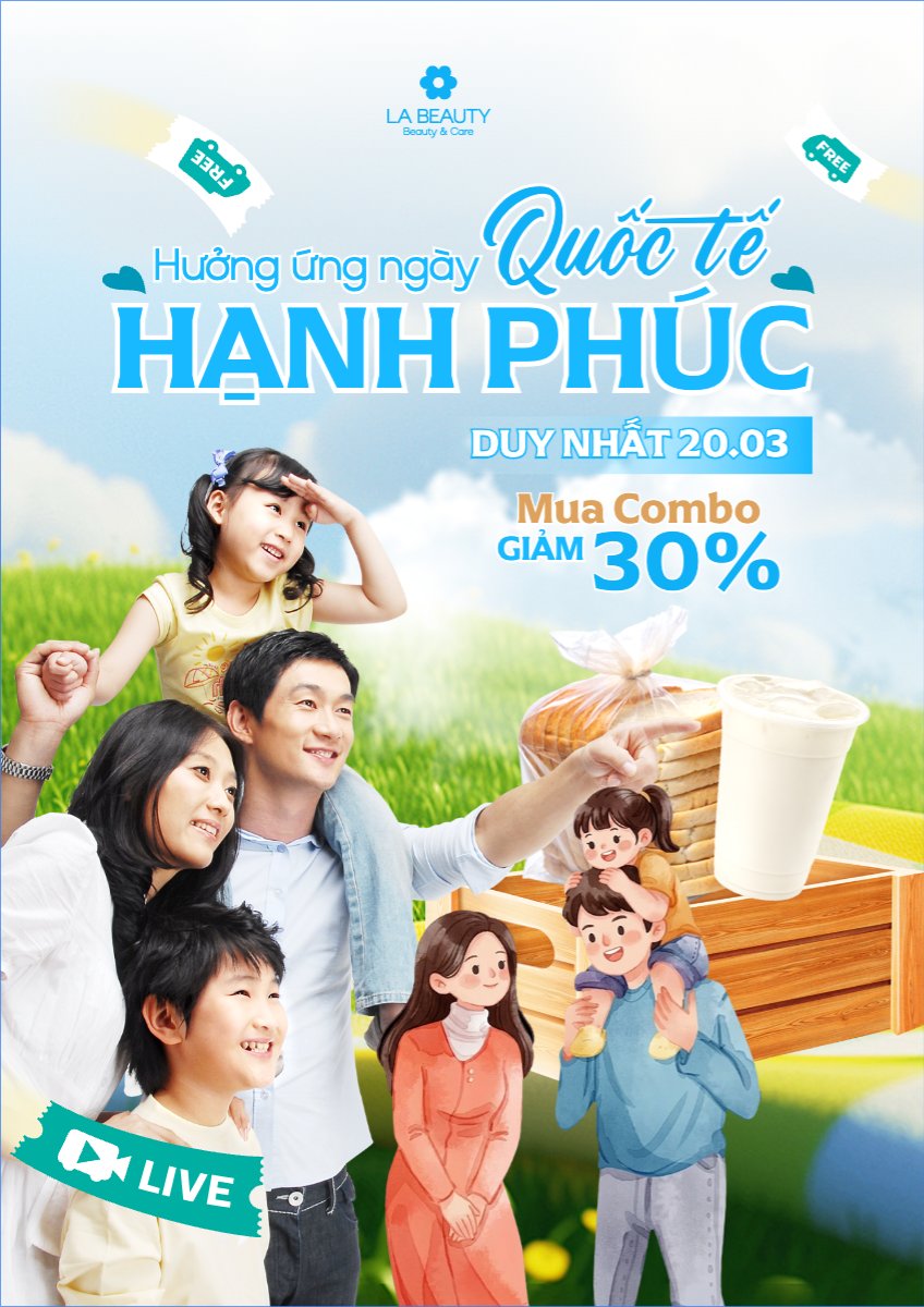 Mẫu Poster chuẩn Hưởng ứng ngày Quốc tế Hạnh Phúc 20/3 — LayerPic