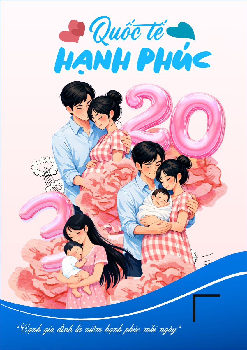 Mẫu Poster chuẩn Quốc tế hạnh phúc — LayerPic