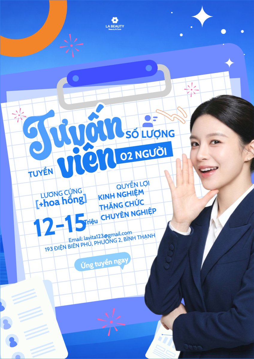 Mẫu Poster chuẩn Tuyển dụng tư vấn viên — LayerPic
