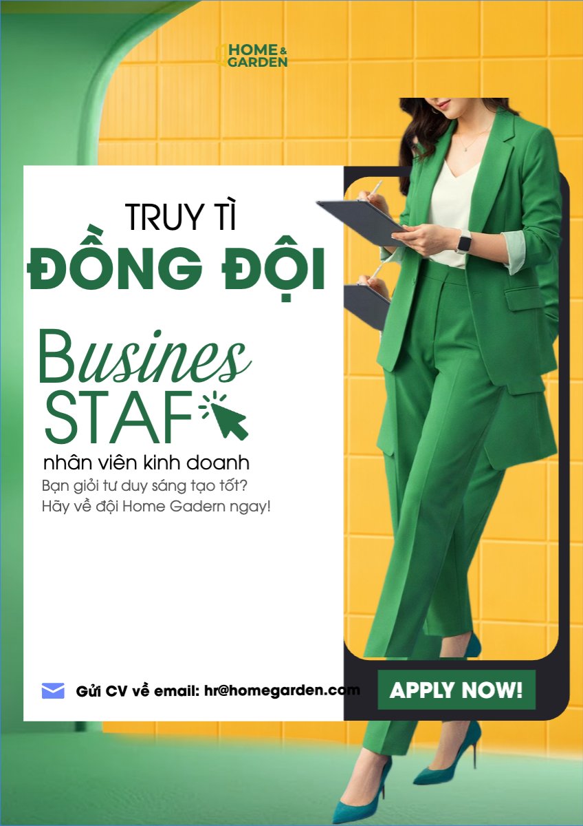 Mẫu Poster chuẩn Tuyển dụng kinh doanh — LayerPic