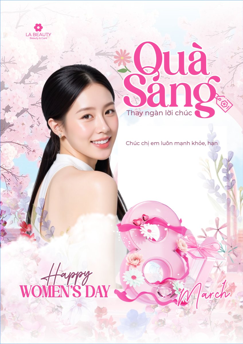 Mẫu Poster chuẩn Quà sang thay ngàn lời chúc 8/3 — LayerPic