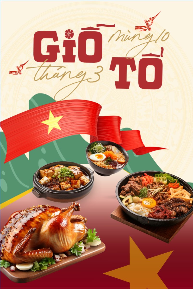 Mẫu Bài post MXH dọc 10/3, Giỗ Tổ Hùng Vương, Việt Nam, truyền thống, Vietnamese, sự kiện, event — LayerPic
