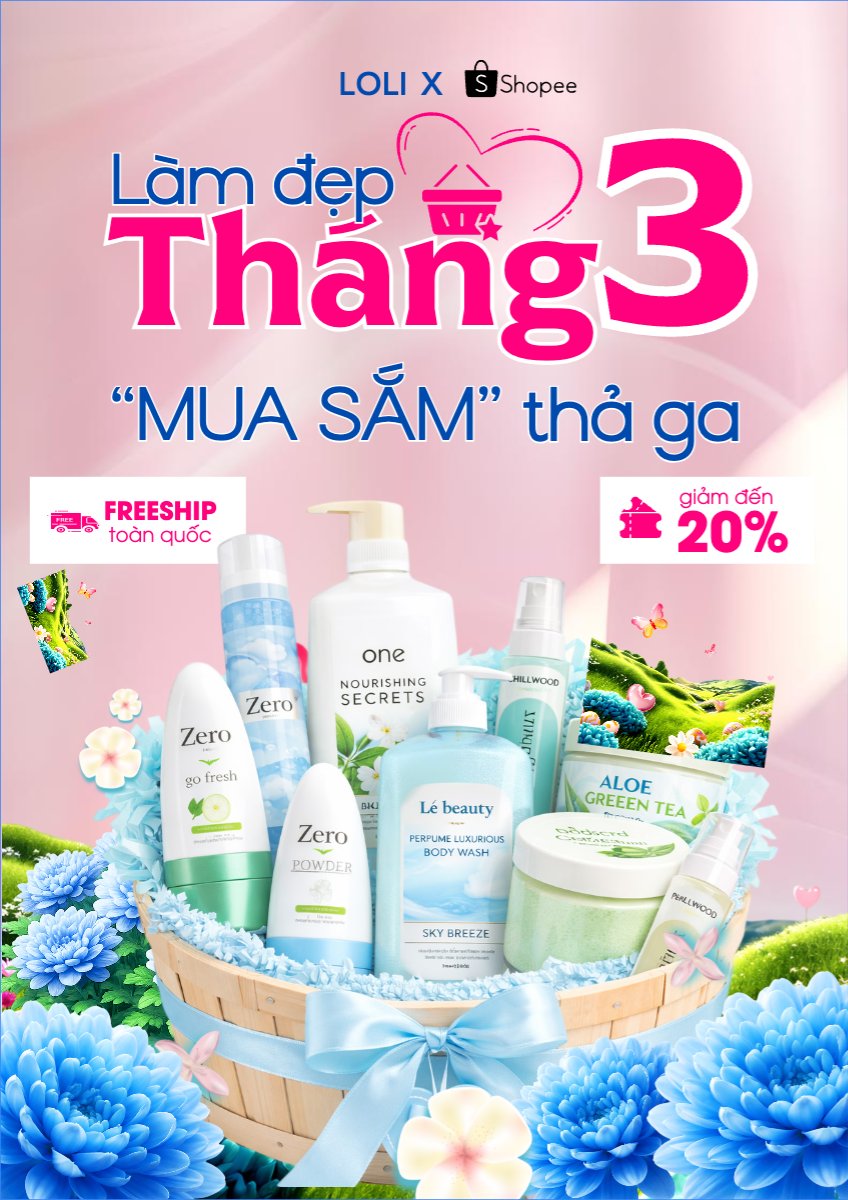 Mẫu Poster chuẩn Làm đẹp tháng 3 — LayerPic