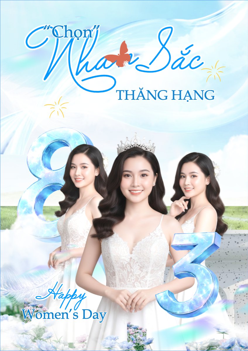 Mẫu Poster chuẩn Chọn nhan sắc thăng hạng khí chất — LayerPic