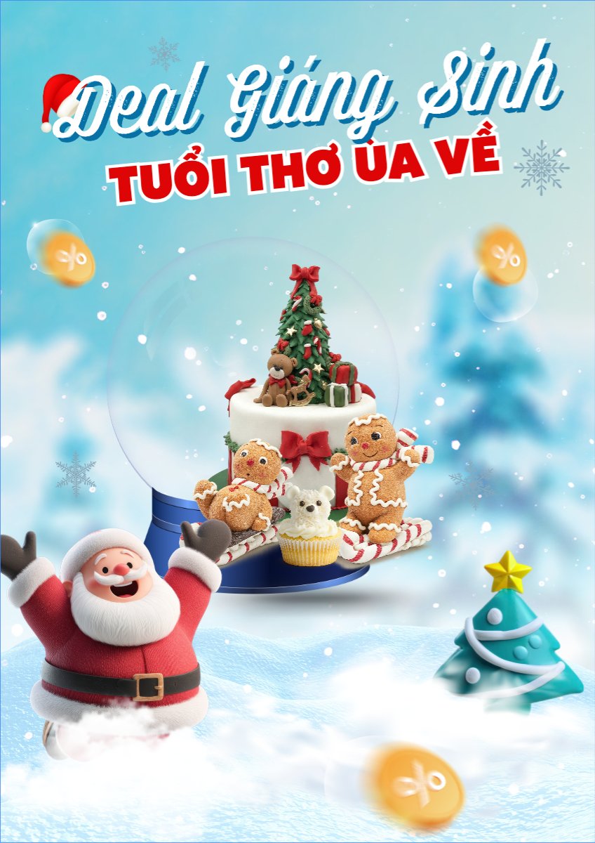 Mẫu Poster chuẩn Deal giáng sinh tuổi thơ ùa về — LayerPic