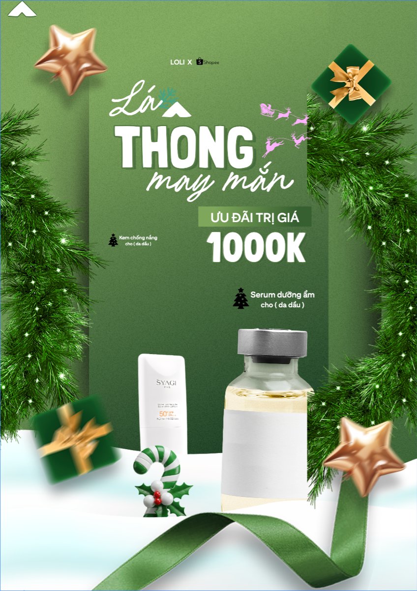 Mẫu Poster chuẩn Lá thông may mắn — LayerPic