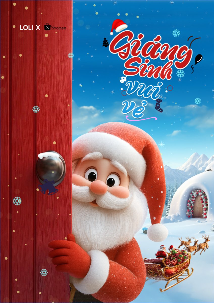 Mẫu Poster chuẩn Giáng sinh vui vẻ — LayerPic