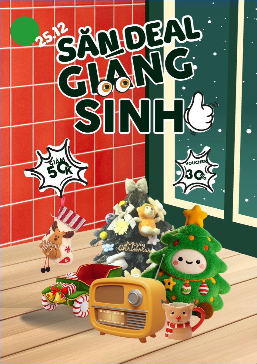 Mẫu Poster chuẩn Săn Deal giáng sinh — LayerPic