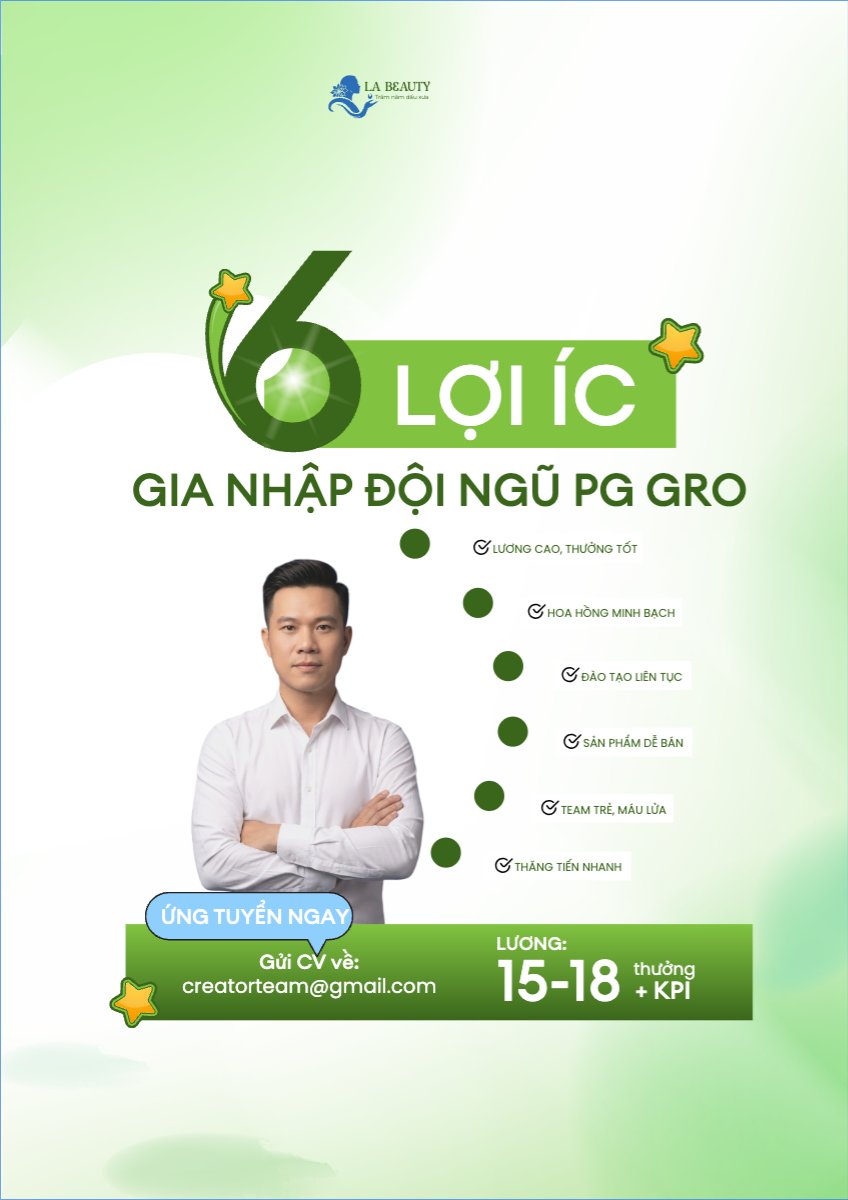 Mẫu Poster chuẩn 6 lợi ích gia nhập đội ngũ — LayerPic