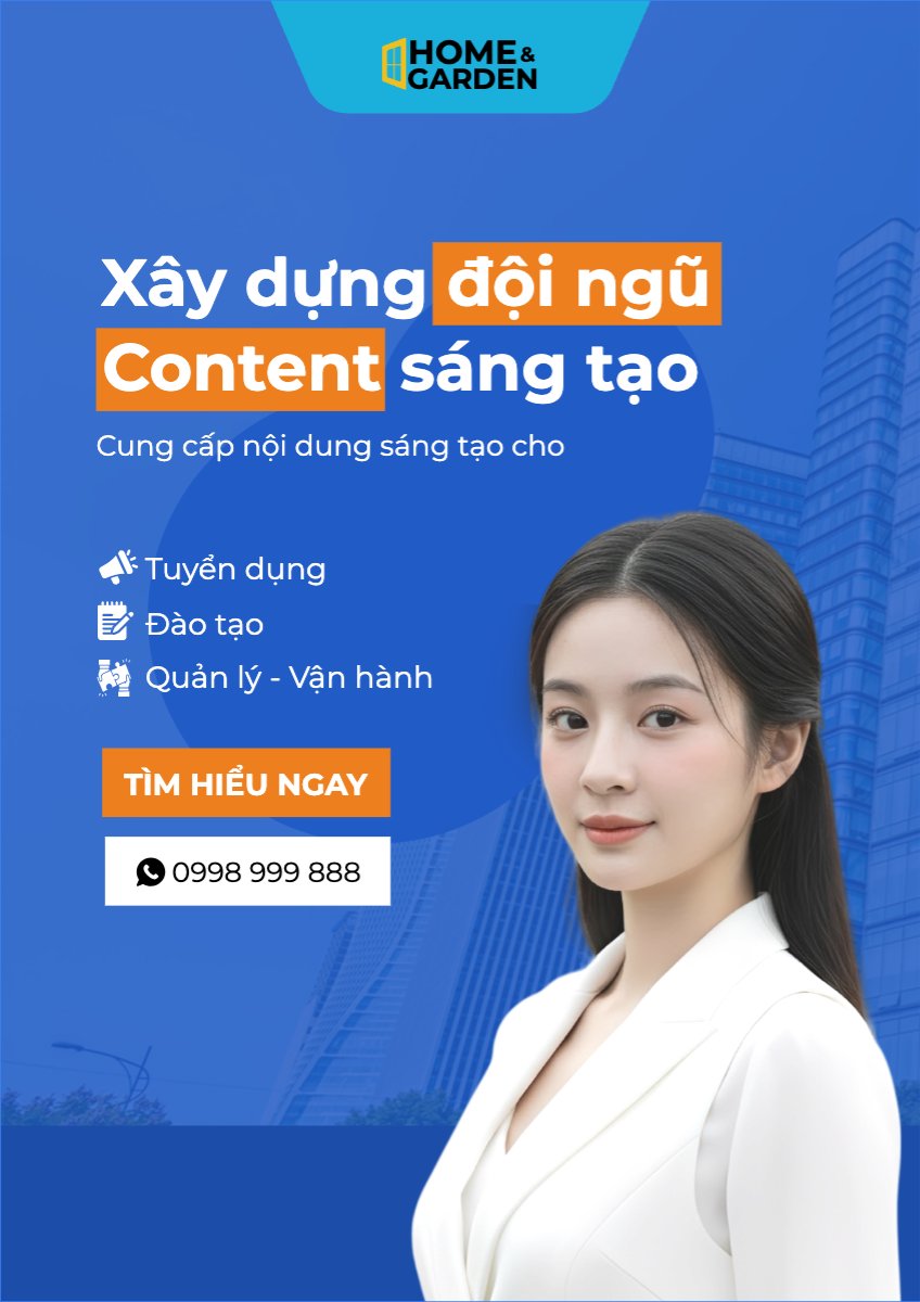 Mẫu Poster chuẩn Xây dựng đội ngũ Content sáng tạo — LayerPic