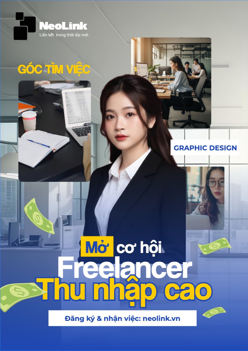 Mẫu Poster chuẩn Mở cơ hội freelancer — LayerPic