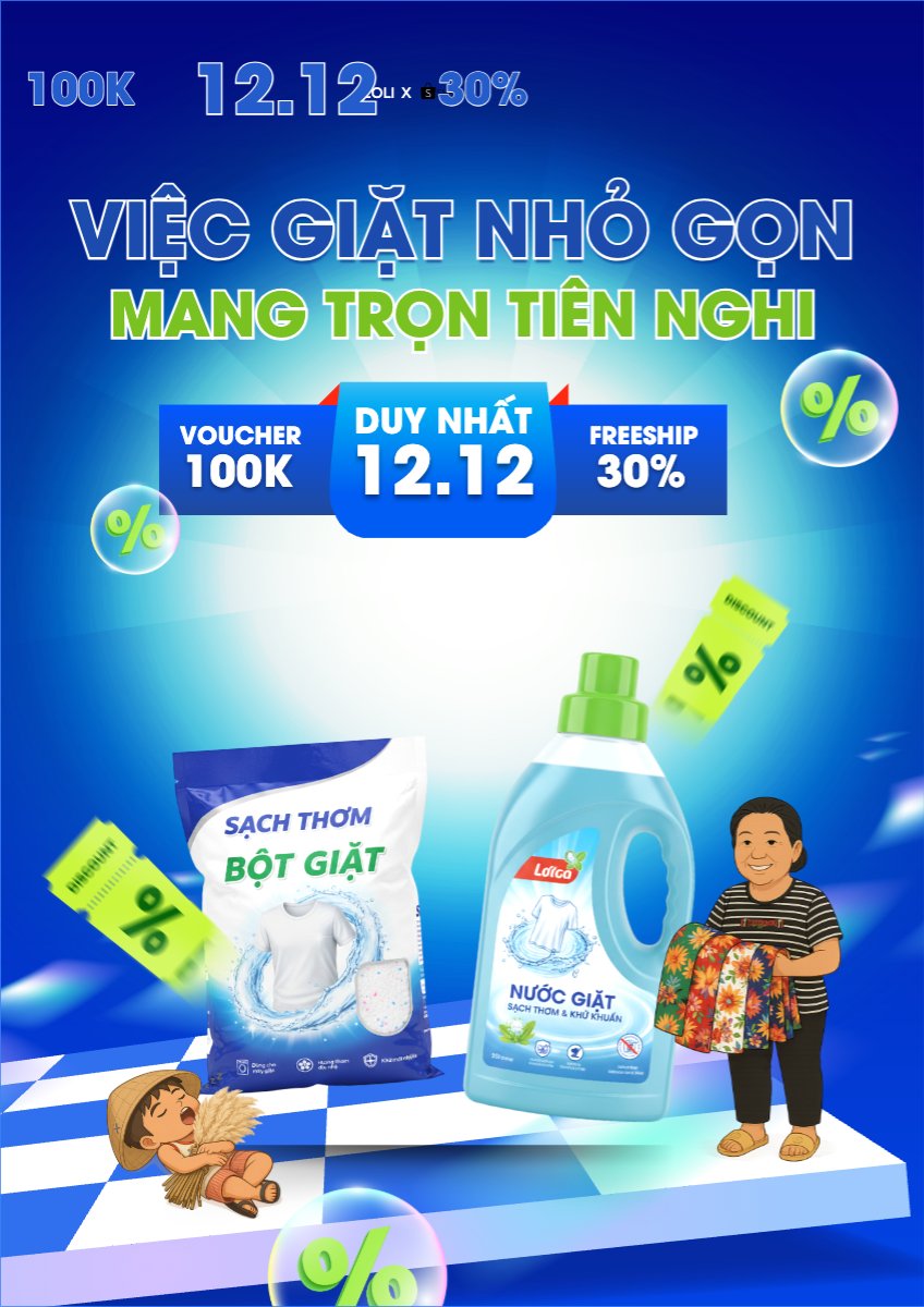 Mẫu Poster chuẩn Việc giặt nhỏ gọn mang trọn tiện nghi — LayerPic