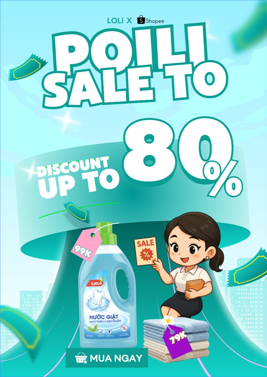 Mẫu Poster chuẩn Sale to 80% — LayerPic