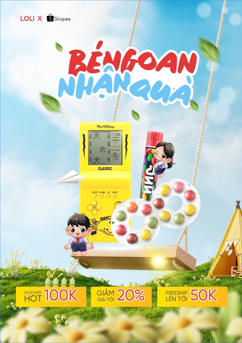 Mẫu Poster chuẩn Bé ngoan nhận quà — LayerPic