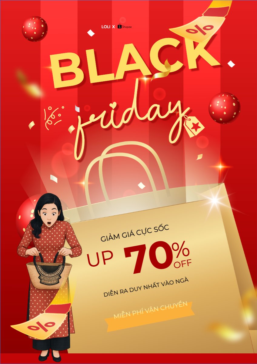 Mẫu Poster chuẩn Black friday giảm giá cực sốc — LayerPic