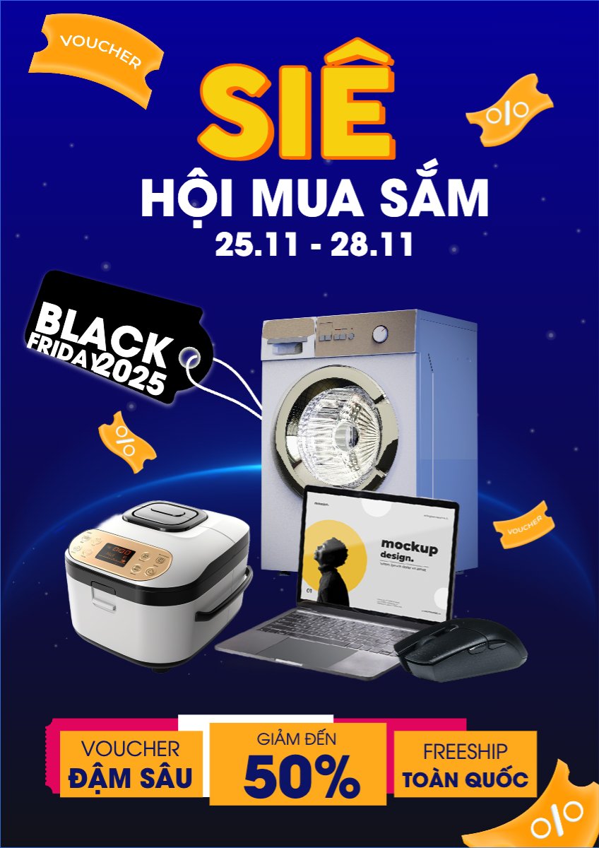 Mẫu Poster chuẩn Siêu hội mua sắm công nghệ — LayerPic