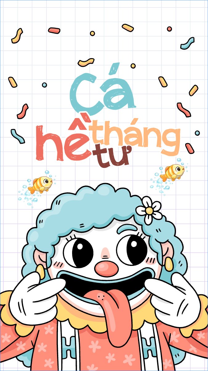 Mẫu Hình nền điện thoại Cá hề tháng tư — LayerPic