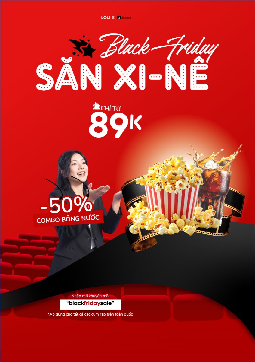 Mẫu Poster chuẩn Black Friday săn xi-nê — LayerPic