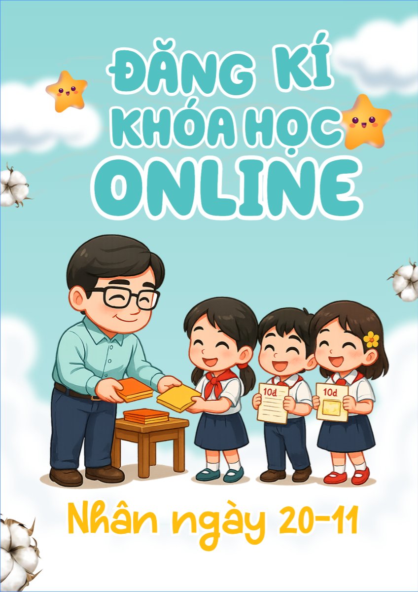 Mẫu Poster chuẩn Đăng kí khóa học online — LayerPic