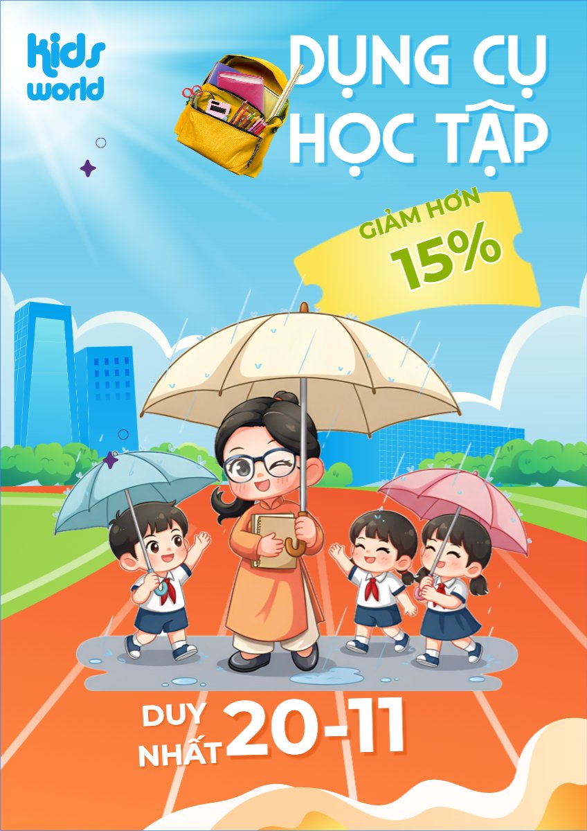Mẫu Poster chuẩn Giảm giá dụng cụ học tập — LayerPic