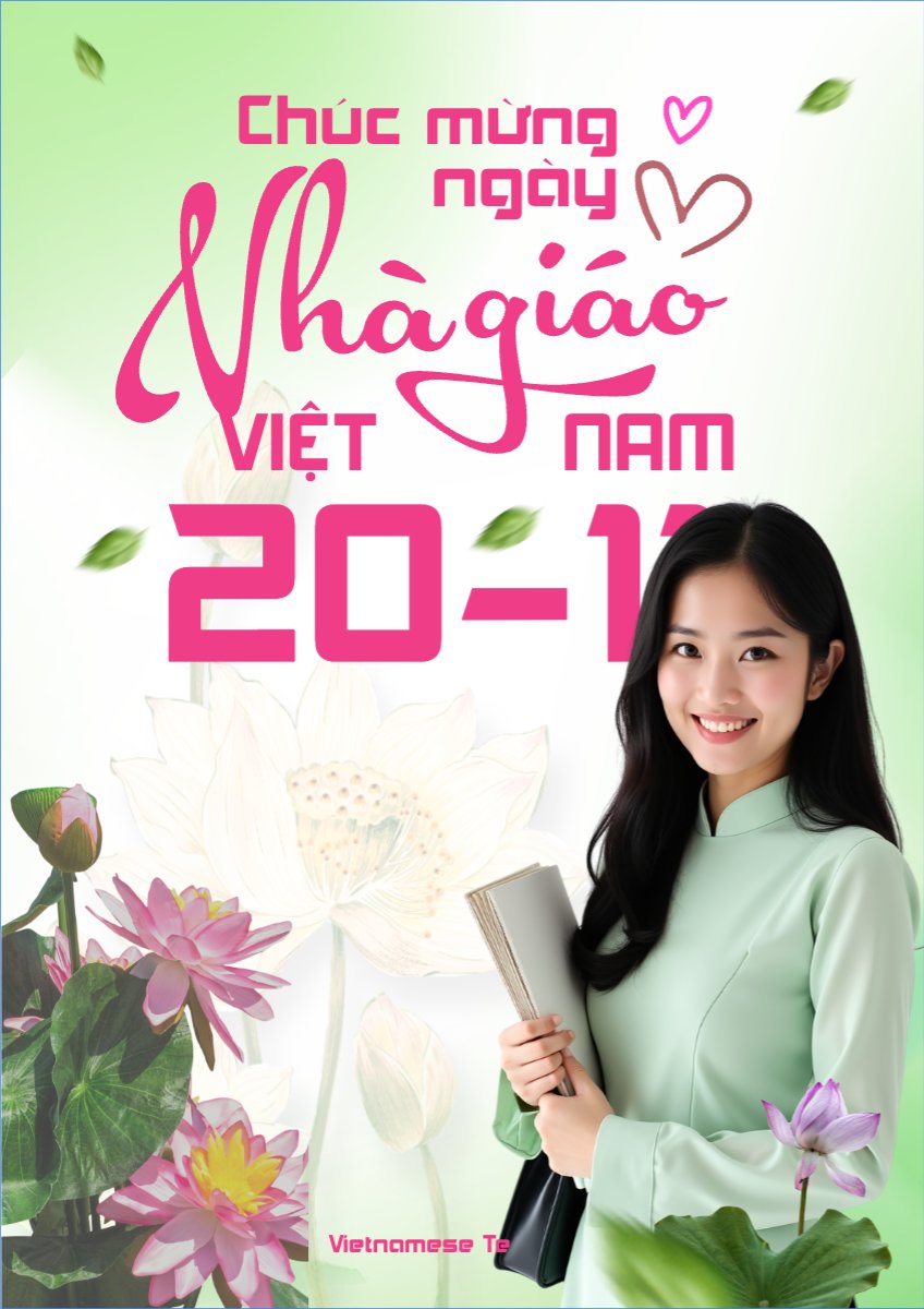 Mẫu Poster chuẩn Mừng ngày nhà giáo — LayerPic