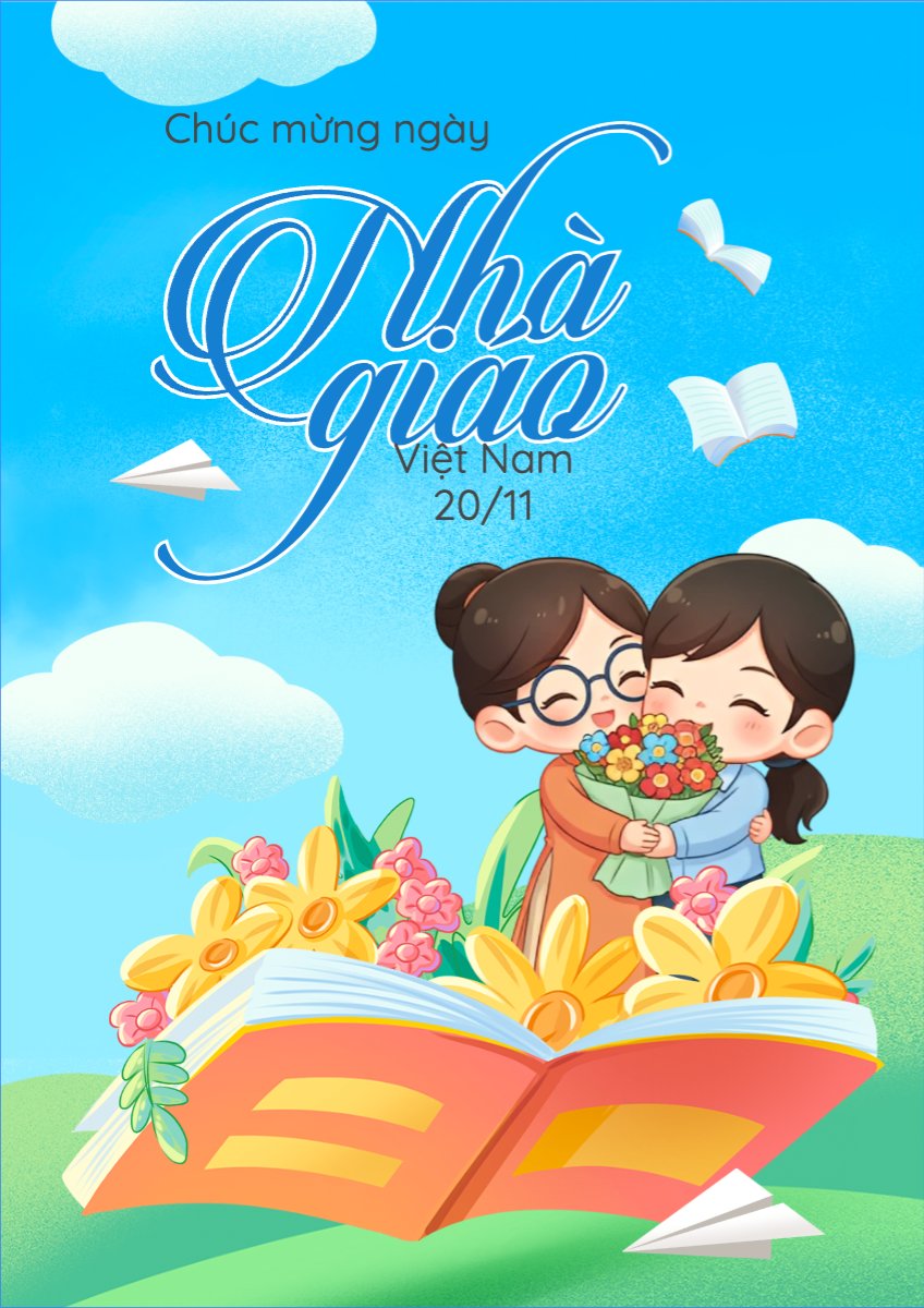 Mẫu Poster chuẩn Chúc mừng Ngày Nhà Giáo Việt Nam 20/11 — LayerPic