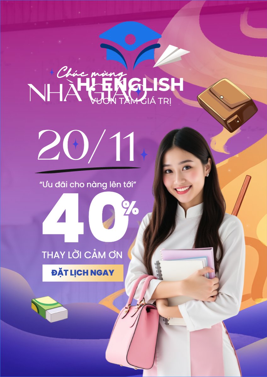 Mẫu Poster chuẩn Chúc mừng Ngày Nhà Giáo Việt Nam 20/11 — LayerPic