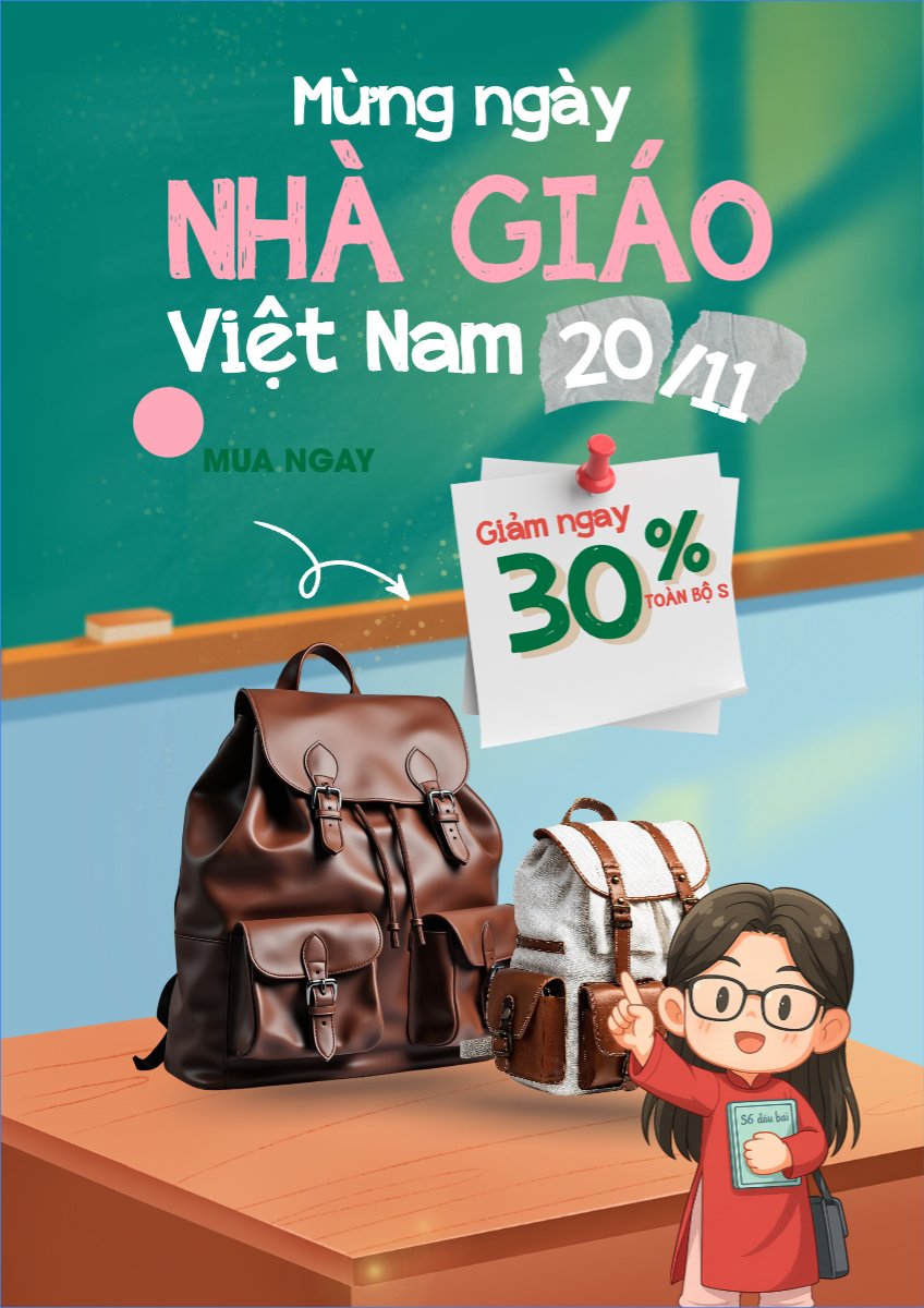 Mẫu Poster chuẩn Mừng ngày nhà giáo Việt Nam — LayerPic