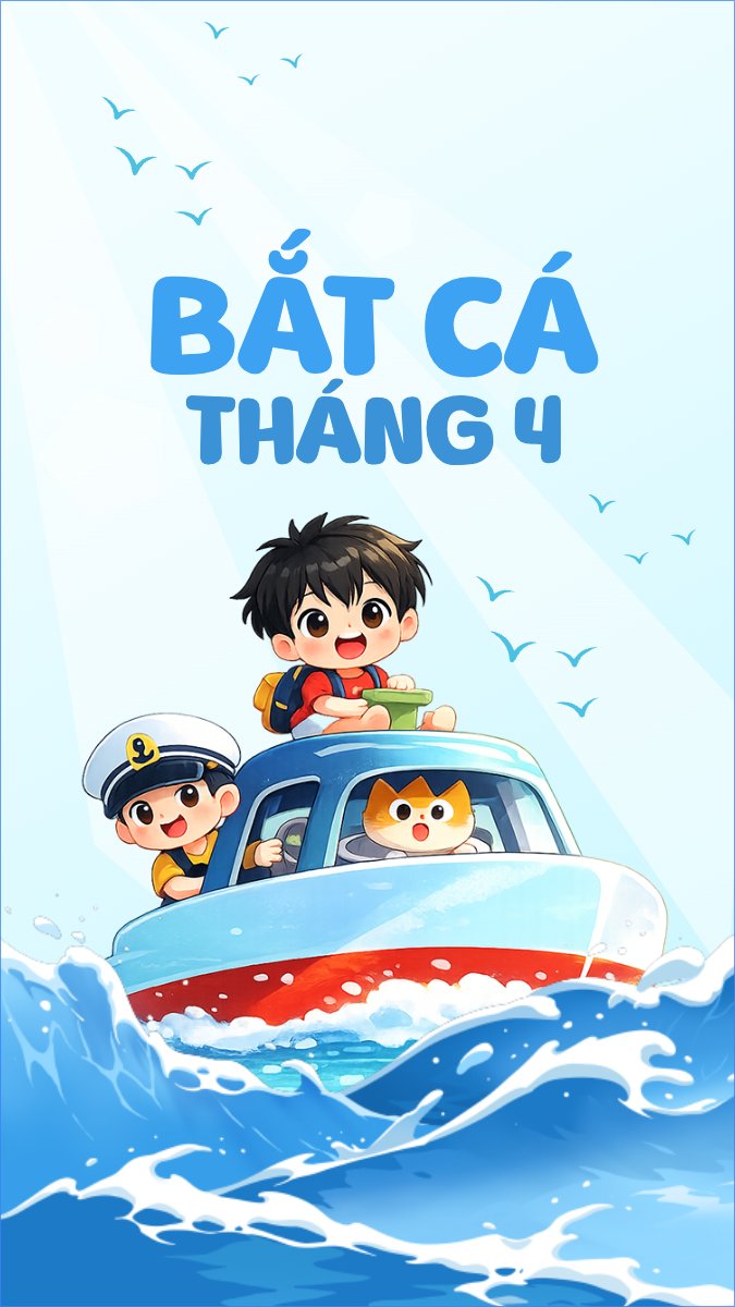 Mẫu Hình nền điện thoại Bắt cá tháng tư — LayerPic